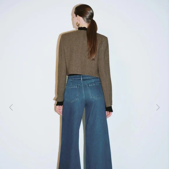 NWT URBAN REVIVO CROPPED TWEED JACKET - Picture 5 of 11